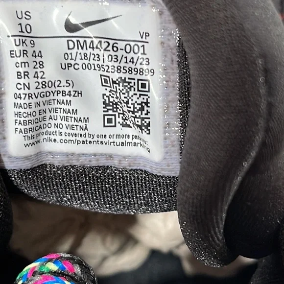 Nike Cosmic Unity TB 'Black White' Size 10 NEW - Picture 9 of 12